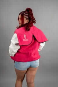 Zipper Hooded Varsity Letterman Jacket