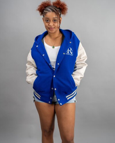 Hooded Varsity Letterman Jacket